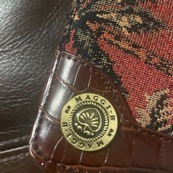 Vintage Maggi B Tropical Tapestry Wallet Purse Crossbody Bag Unique - Picture 3 of 11